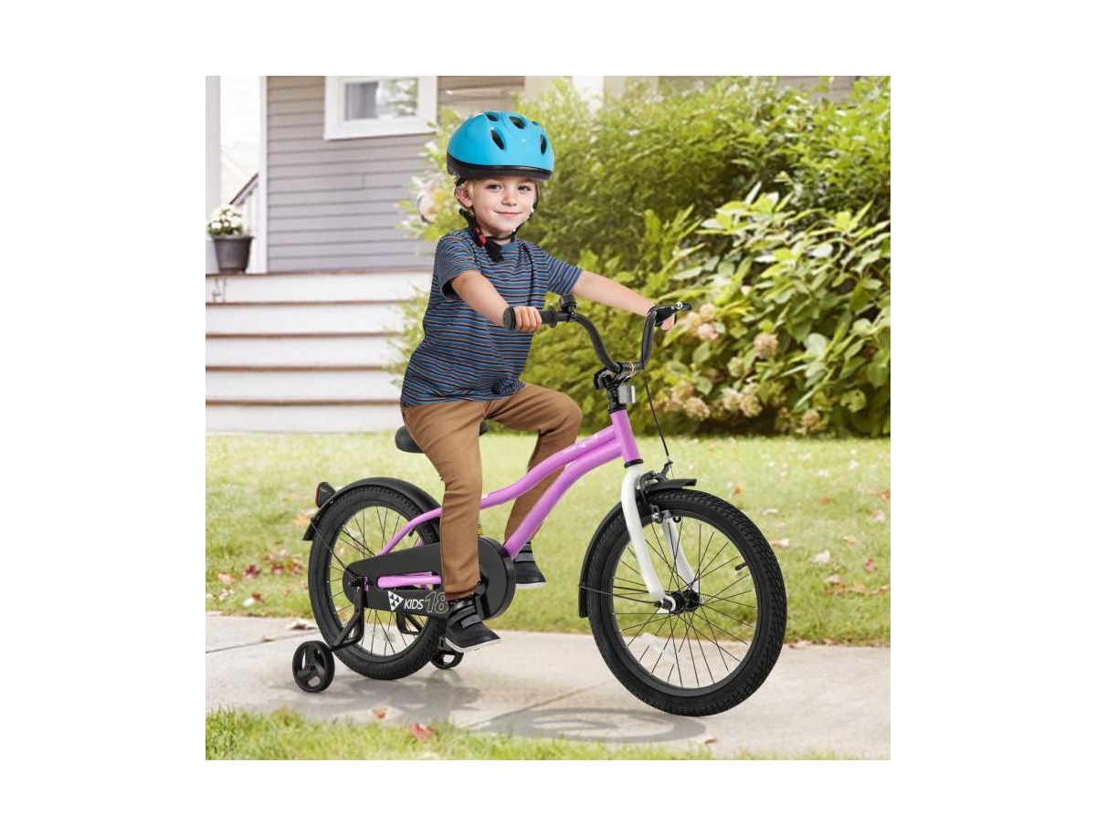 Hongge Kids 18 Inch Bike with 2 Brakes for Ages 4-8