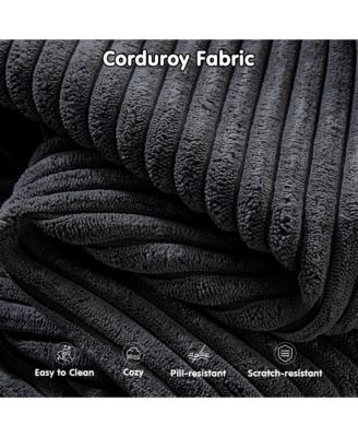 No Assembly Required Cloud Sectional Sofa, L-Shape Couch Chaise Lounge with Deep Seat and Wide Armrest for Living Room Bedroom