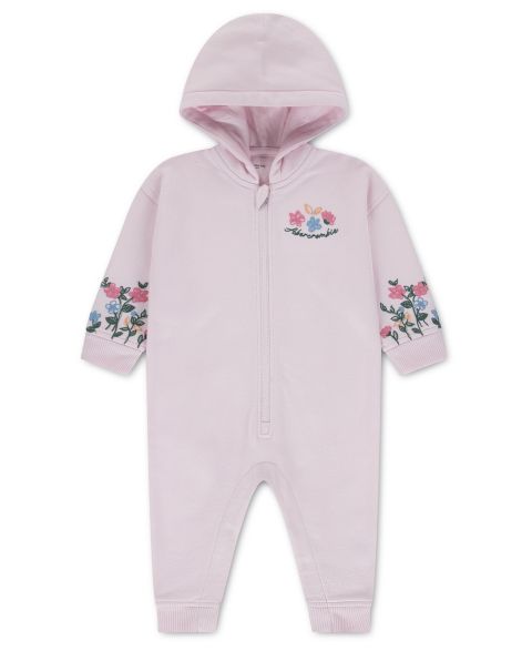 Детский цветочный комбинезон abercrombie kids с капюшоном, для девочки, цвет: Розовый
