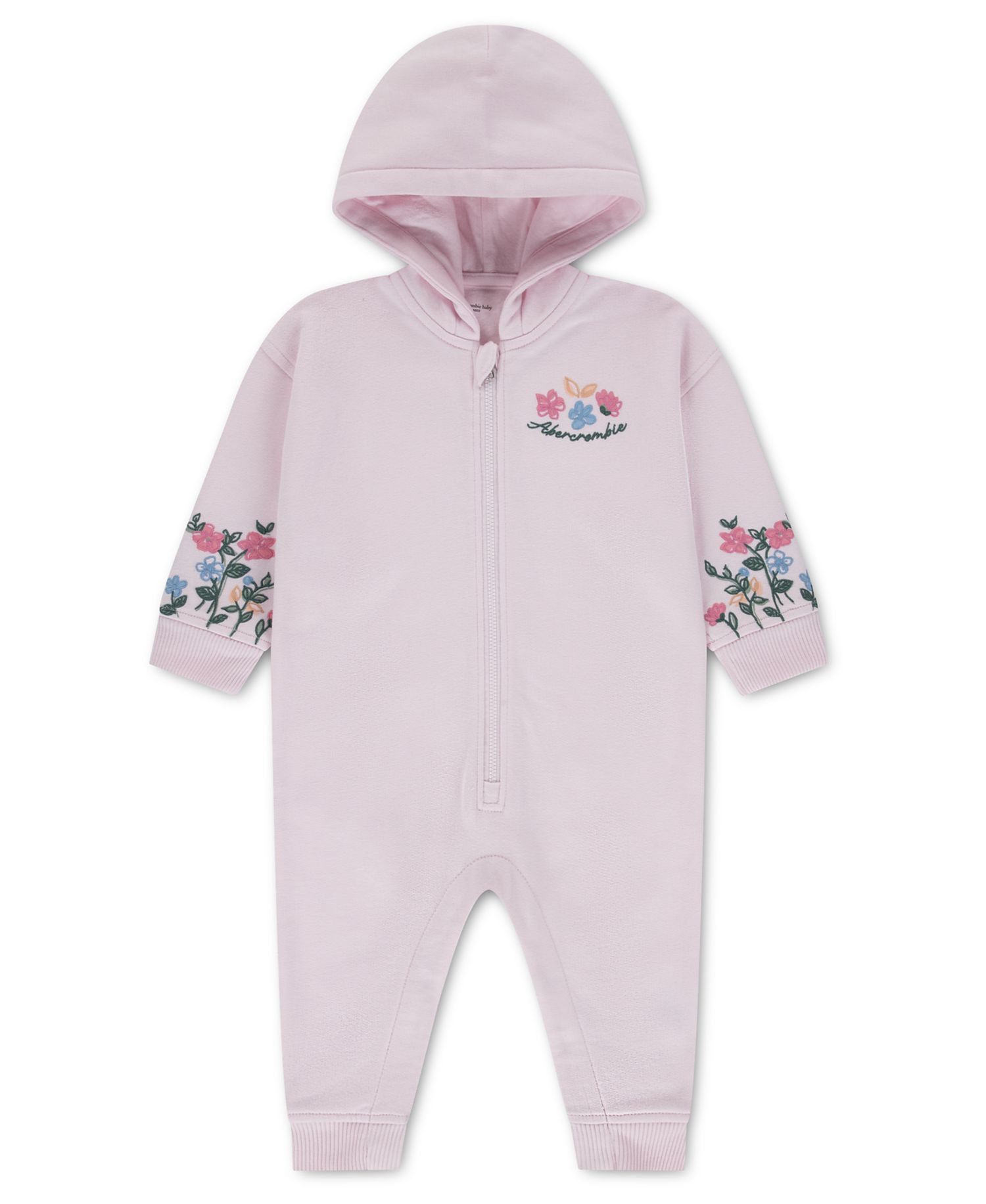 Baby Girls' Floral Hooded Coverall