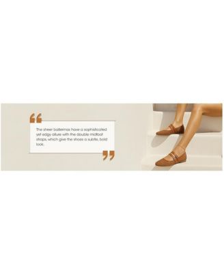 Womens Warena Pin Buckle Strapped Ballerinas