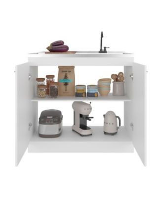 Extremo Kitchen Storage Cabinet with 2 Doors and 3 Shelves.