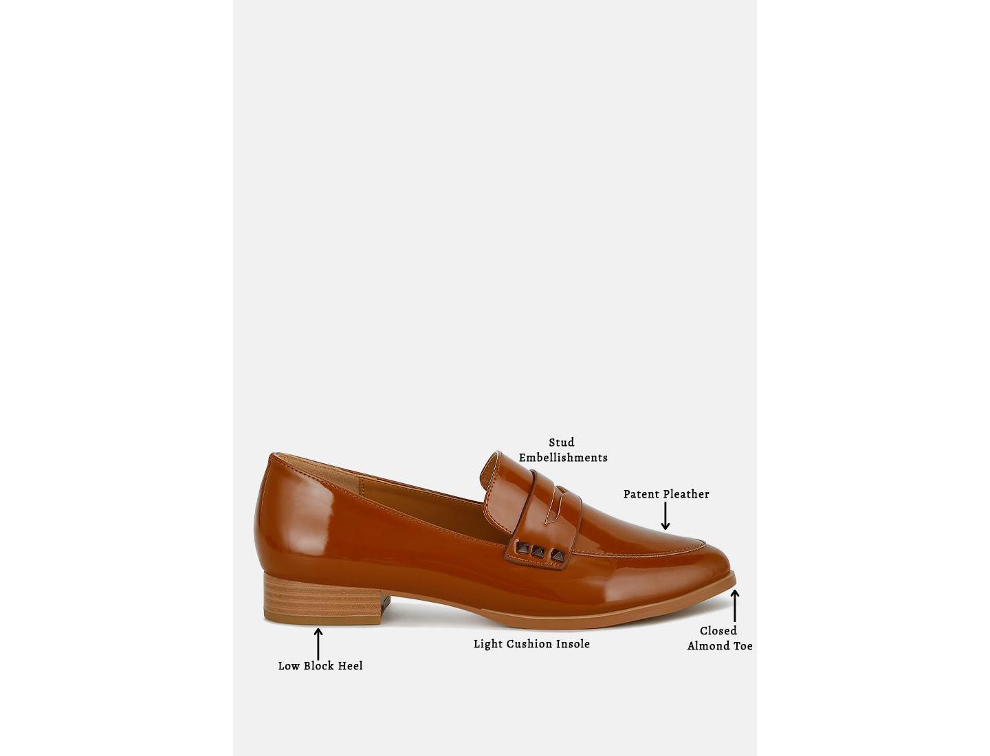 Женские туфли Rag & Co Noshiya Patent Pleather Penny, цвет: Бежевый / Хаки — фото 8