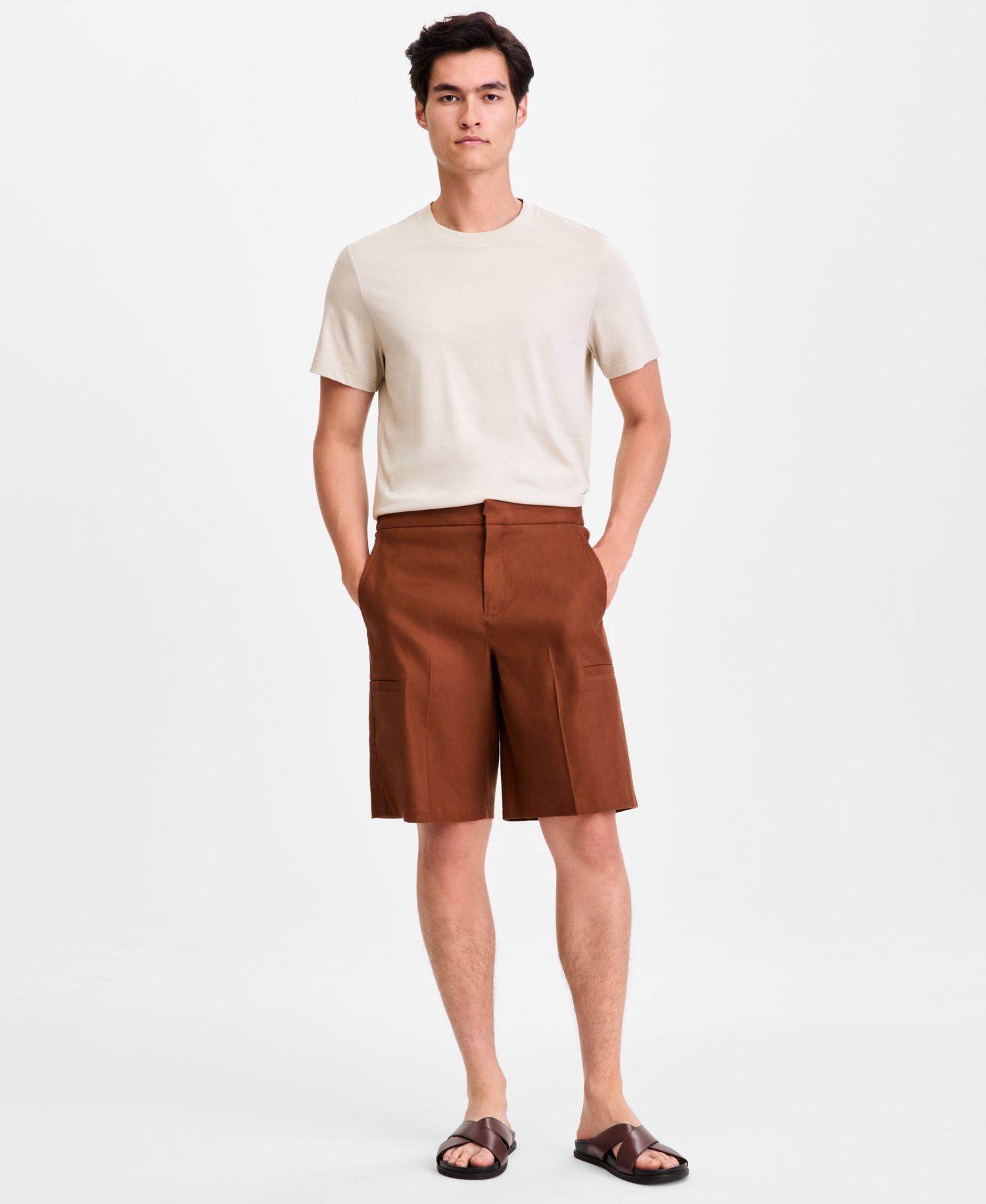 Men's Linen-Blend Utility Shorts, Macy's Exclusive