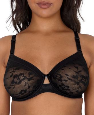 Women's No Show Lace Unlined Underwire Bra
