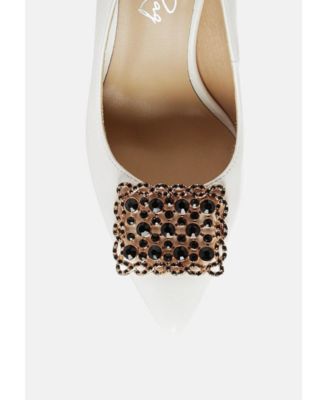 Women Cirrus Diamante Embellished Brooch Pumps