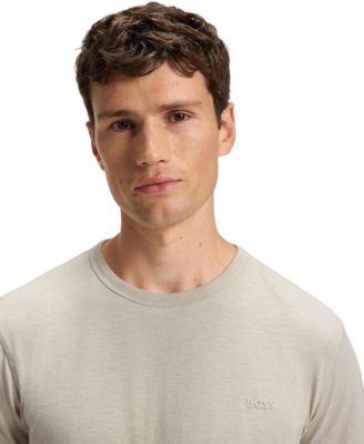 Men's Cotton Slub Logo Detail T-Shirt