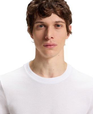 Men's Cotton-Blend Bubble-Jacquard T-Shirt