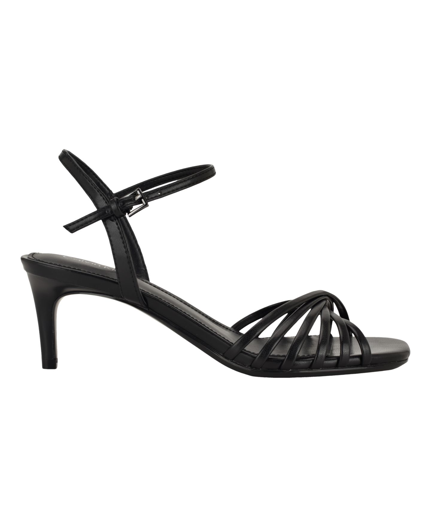 Женские сандалии Calvin Klein Izabella Strappy Kitten Heel Dress Sandals, цвет: Чёрный — фото 2