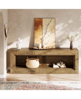 63" TV Stand for 55/60/65/75-Inch TVs, Rustic Extra Long Media TV Console