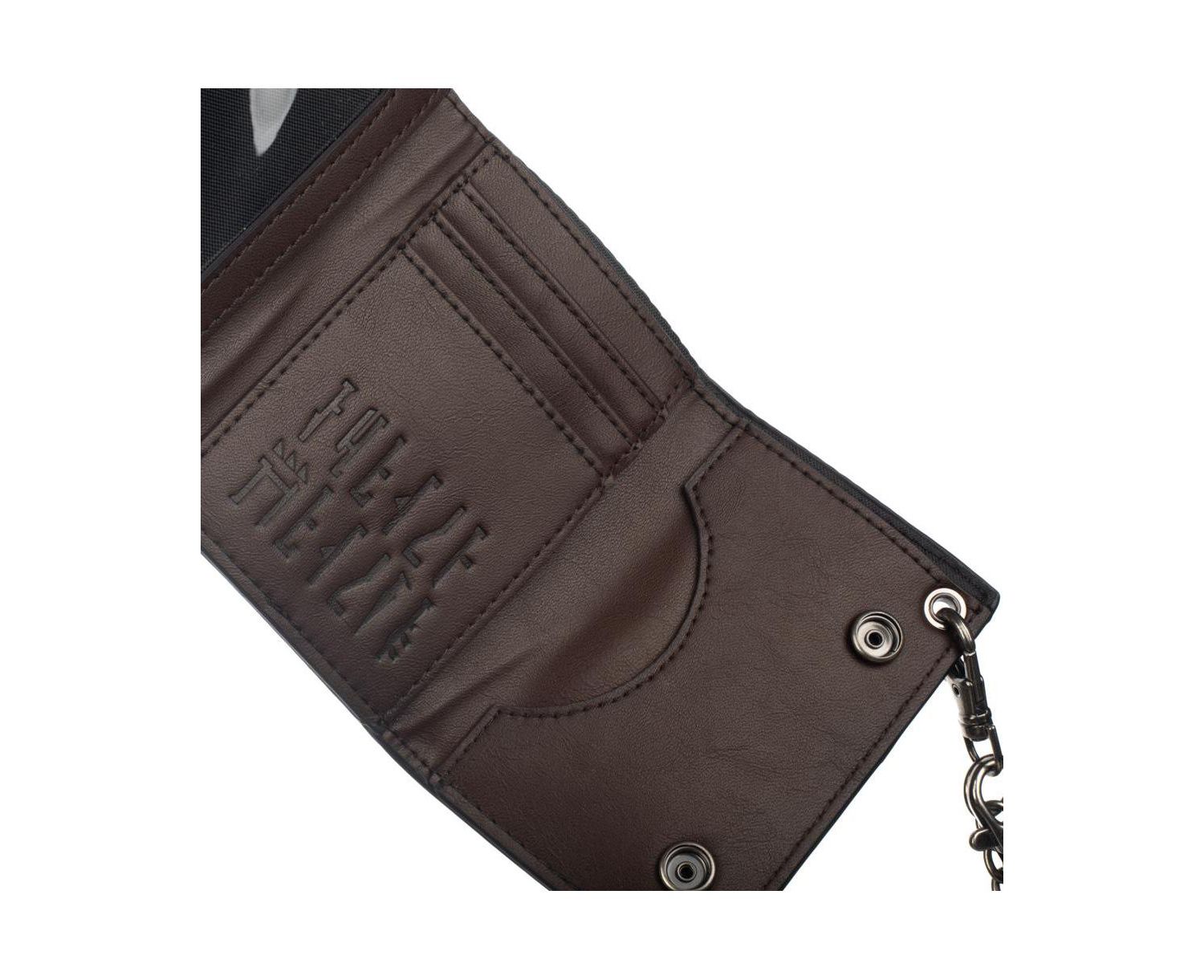 Men's Chain Wallet with Metal Shield