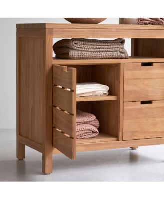 Serena solid teak vanity unit 80 cm