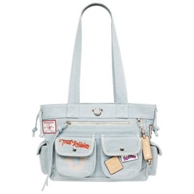 Multi-Patch Denim Tote