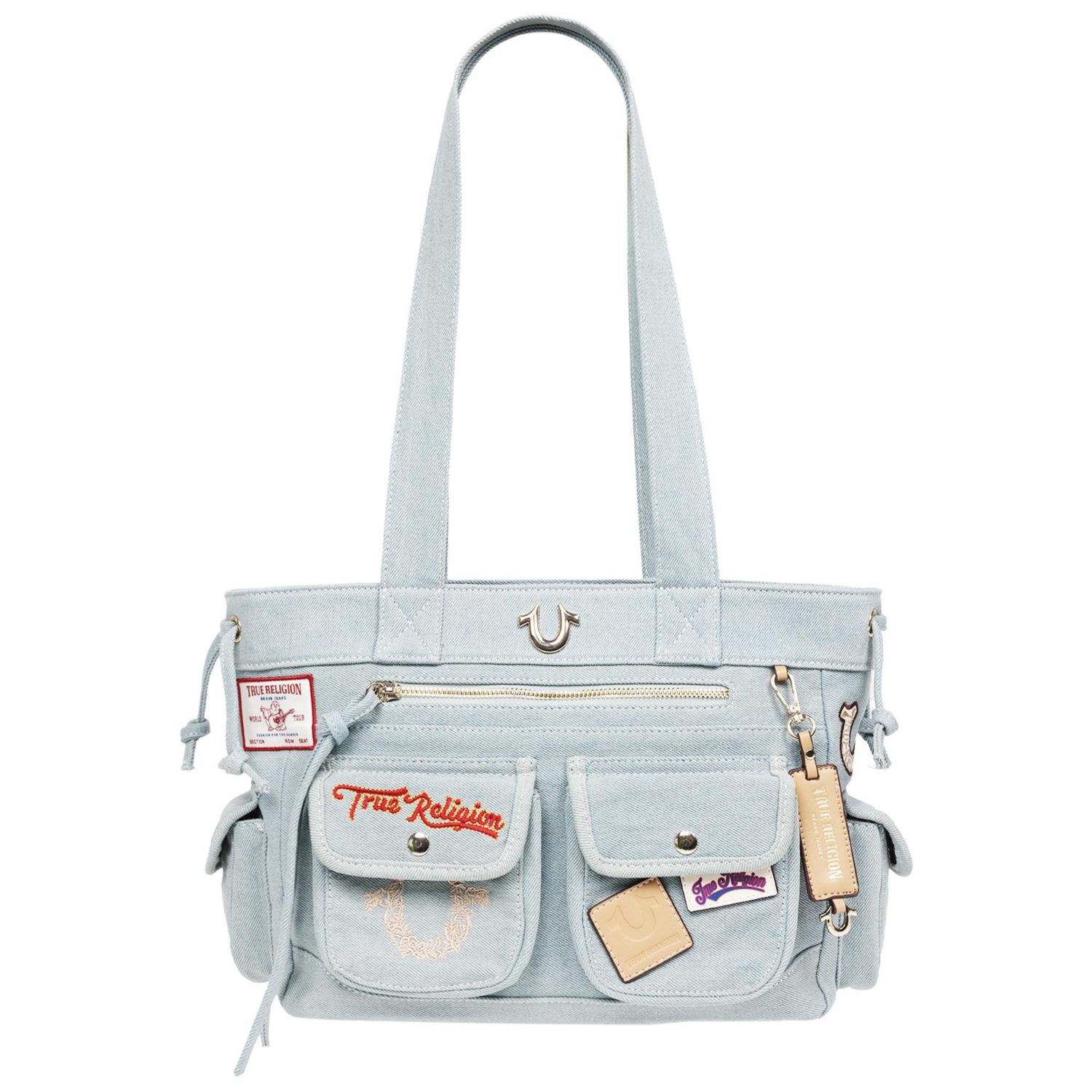 Multi-Patch Denim Tote