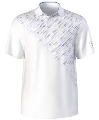 Men's Asymmetrical Print Golf Polo Shirt