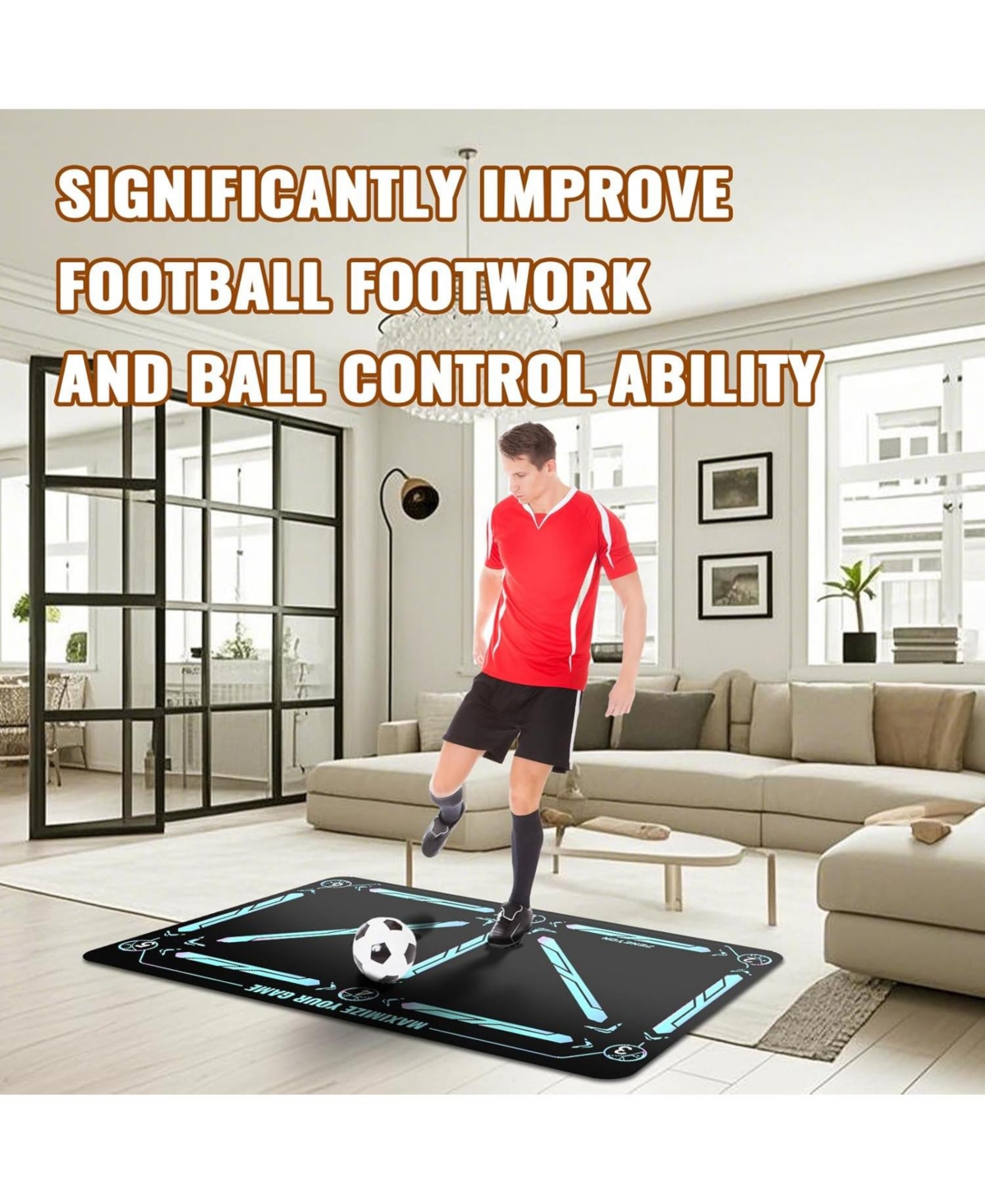 peneyon Soccer Training Mat with Ball Socks – Non-Slip Gear for Adults & Pros: Boost Speed, Strength & Coordination