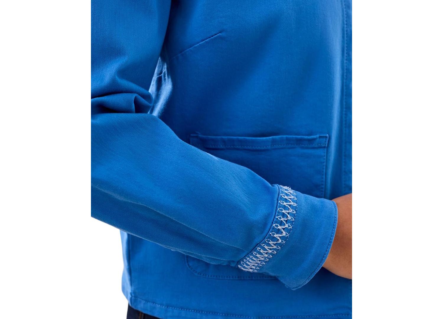 Women's Hidden Snap-Front Stretch Denim Jacket