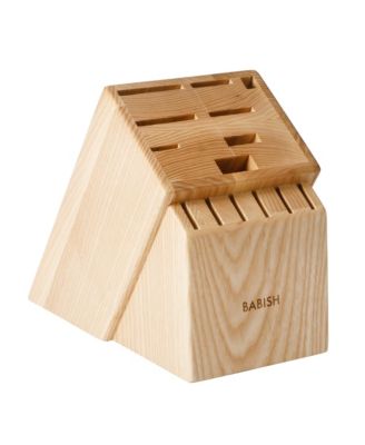 High-Carbon 1.4116 German Steel 15 Piece Full Tang Forged Cutlery Kitchen Knife Block Set - Light Pakka Wood Handle