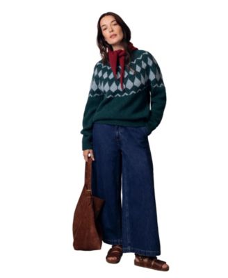 Women's Lofty Diamond Yoke Sweater