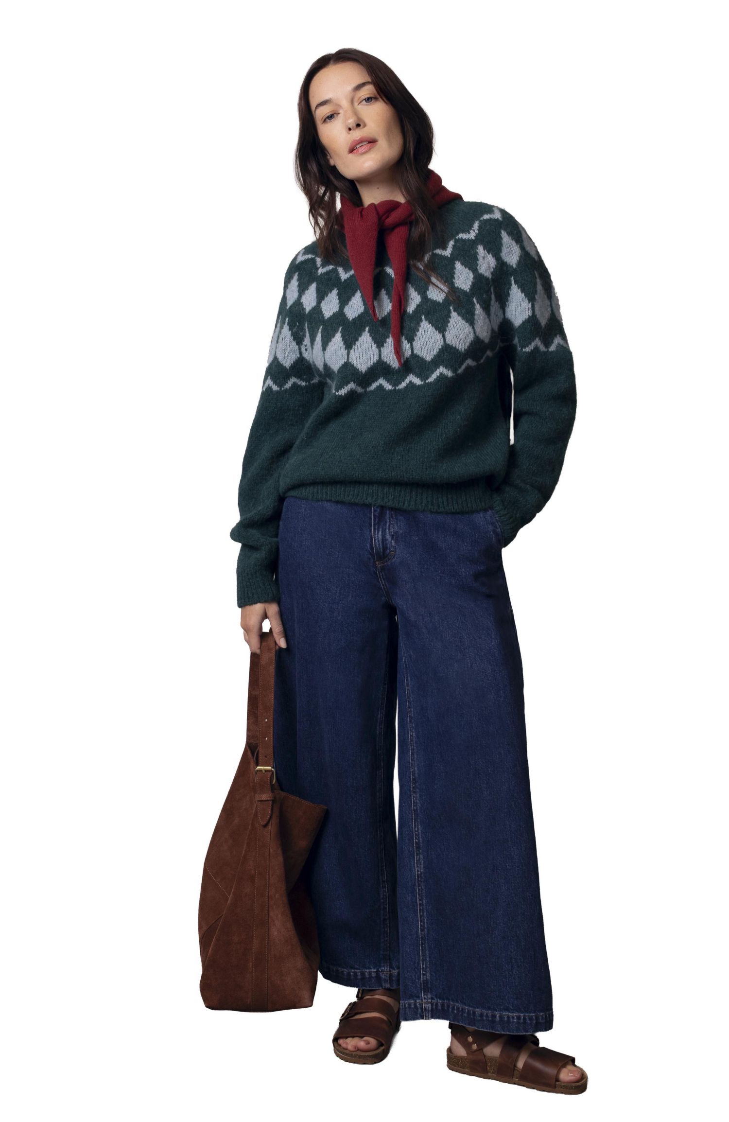 Women's Lofty Diamond Yoke Sweater