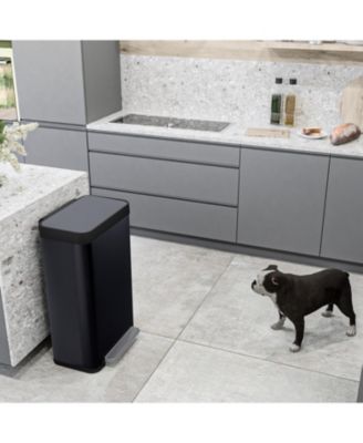 19 Gallon Large Kitchen Trash Can with Soft Close Lid, Liner-Free Stainless-Steel Body