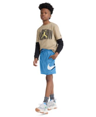 Boys' 8-20 Graphic Varsity-Style Mesh Shorts