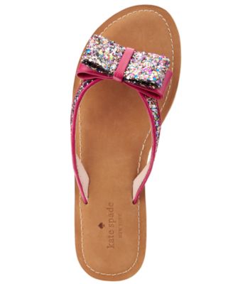 kate spade glitter bow flip flops