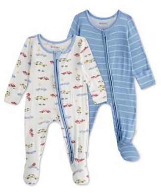 Baby Boys' Crewneck Coverall, 2-Pack
