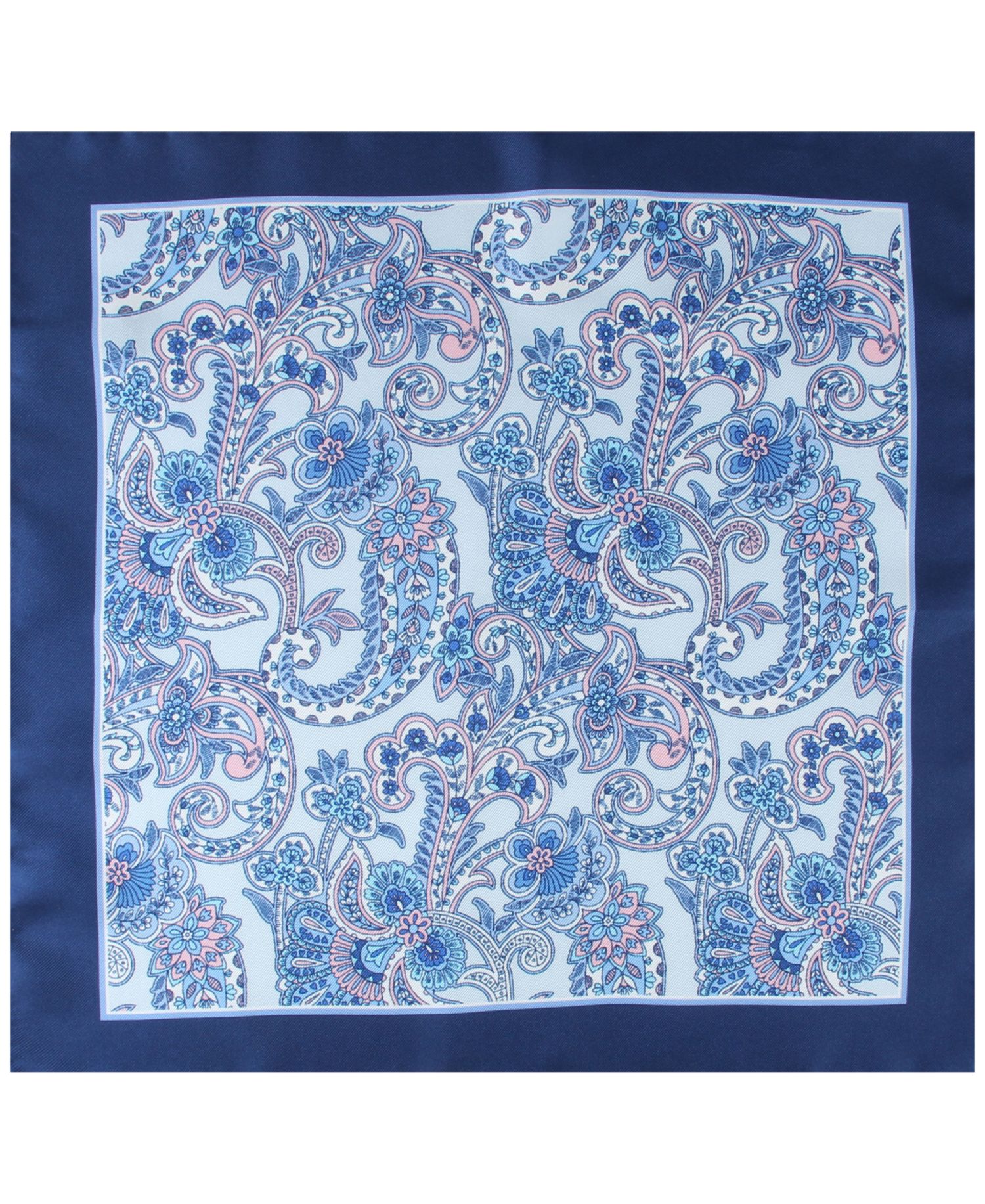 Men's Denim Paisley Bow Tie and Pocket Square, 2-Piece Set