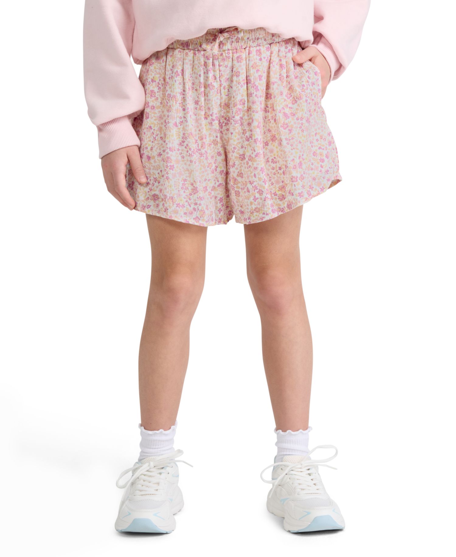 Girls' YPB Pull-On Floral Flared Shorts