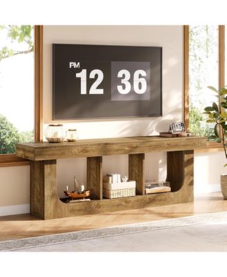 TV Stand for 70-Inch TVs, 63-Inch Entertainment Center with Storage Shelf