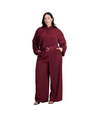 Women's Wide Leg Belted Pant
