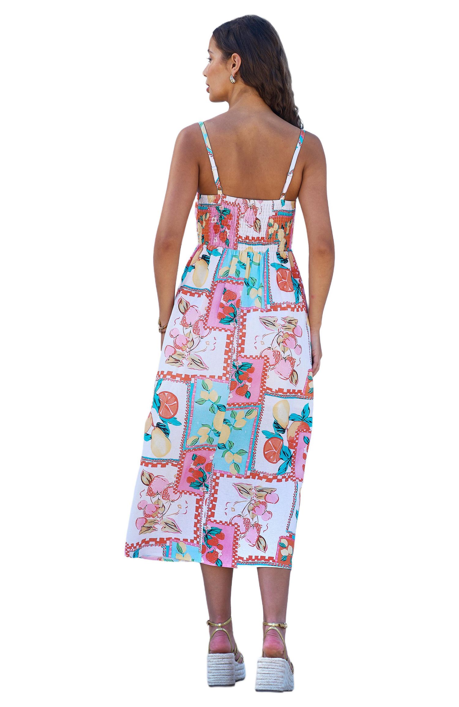 Women's Printed Midi Sun Dress