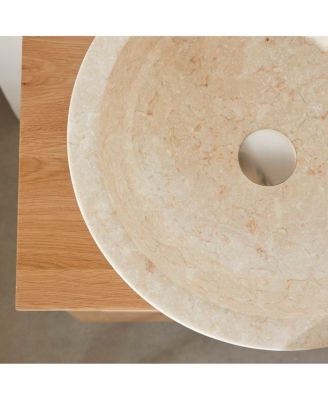 Calypso Cream white marble washbasin