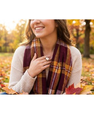 Simple Keepsake Puff Heart Shaped Photo Locket Necklace Pendant .925 Sterling Silver