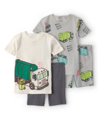 Baby Boys' Short-Sleeve T-Shirt and Shorts Sleep & Play, 4-Piece Set