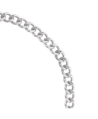 Men s Curb Chain Set, Silver Tone - 22" Curb Necklace & 8.5" Bracelet