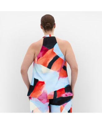 Women's Chloe Aspect Print Cowl Neck Top