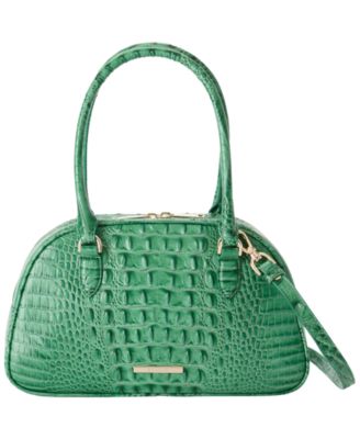 Angie Alden Road Medium Leather Dome Satchel Bag