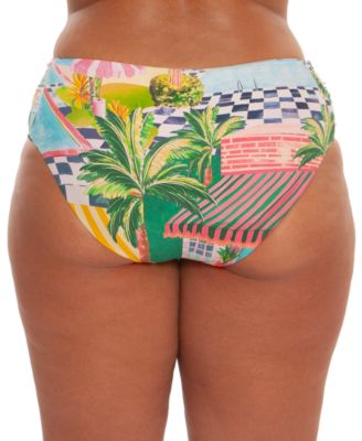 Plus Size Miami Beach Shirred Side Hipster Bottoms