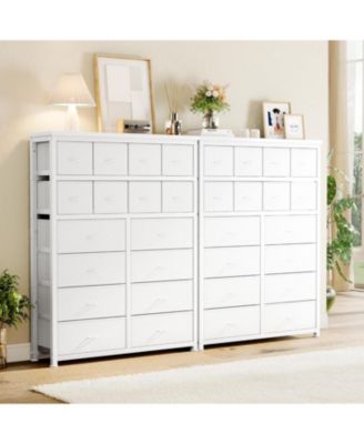 Tall Dresser for Bedroom with 16 Drawers, Fabric Chest of Drawers Organizer Unit for Closets, Living Room