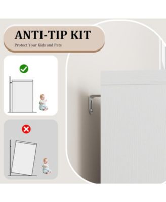 Modern Buffet Cabinet, Sideboard Storage with Glass Doors, Adjustable Shelf Large Drawer Cabinet, Dining Room Kitchen Entryway Cupboard