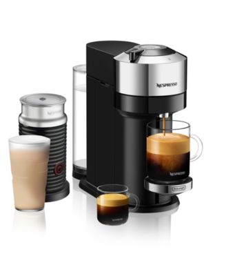 Vertuo Next Deluxe Coffee and Espresso Machine by De'Longhi, Chrome with Aeroccino Milk Frother