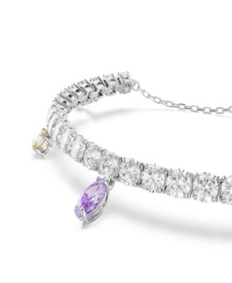 Ariana Grande x Rhodium Plated Multicolored, Tennis Bracelet  
