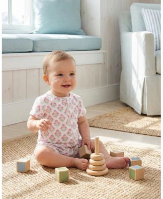 Baby Girls Pink Posy Bamboo Sleeper