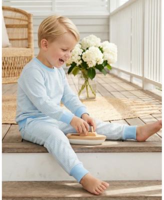 Toddler Boys Seaside Stripe Lounger Bamboo Sweatsuit