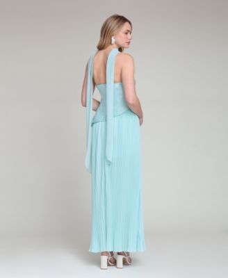 Women's Strapless Bodice Chiffon Combo Dress