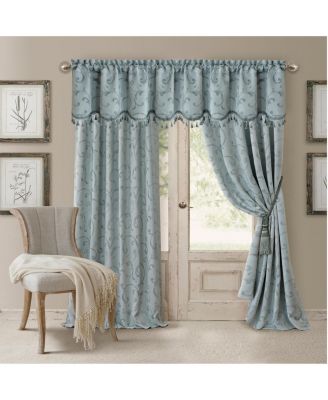 Mia Jacquard Scroll Blackout Window Curtain