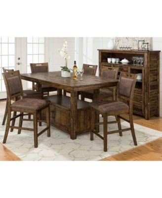 Industrial Nailhead Trim Upholstered Back Counter Stool (Set of 2)