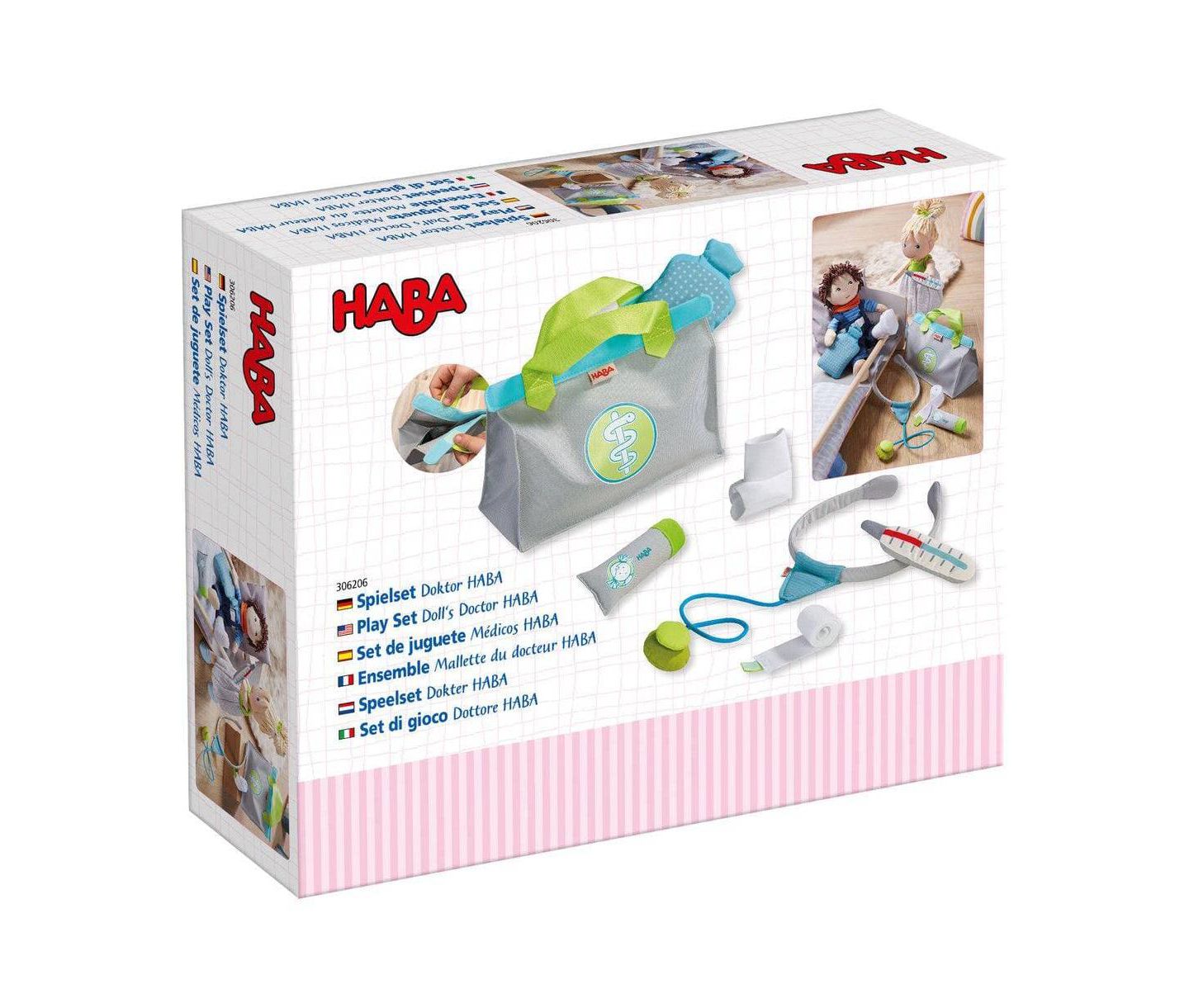 Детские куклы Haba Doctor Set 8-Piece Doll Accessories, Ages 3+ — фото 3